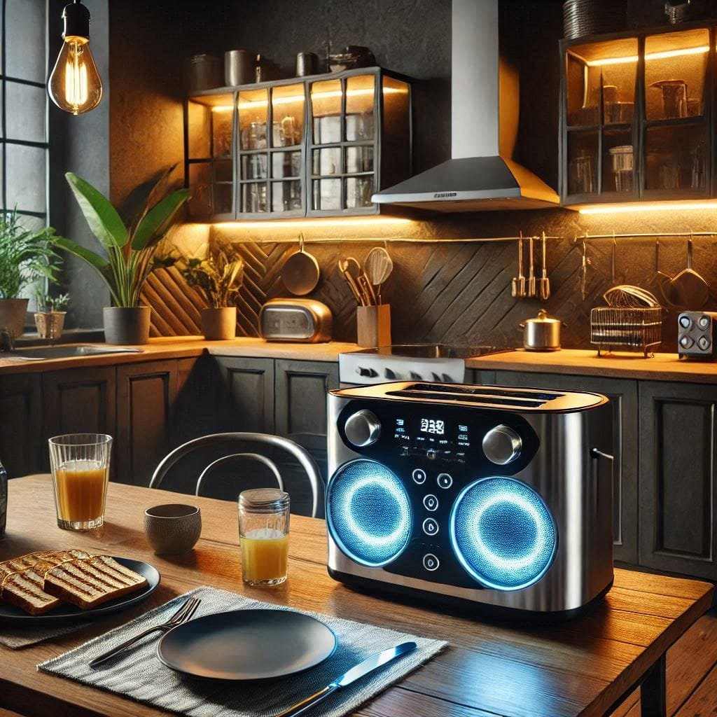 Kitchen with mood lighting